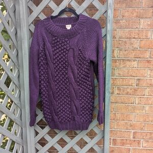 Long Chunky Royal Purple Sweater